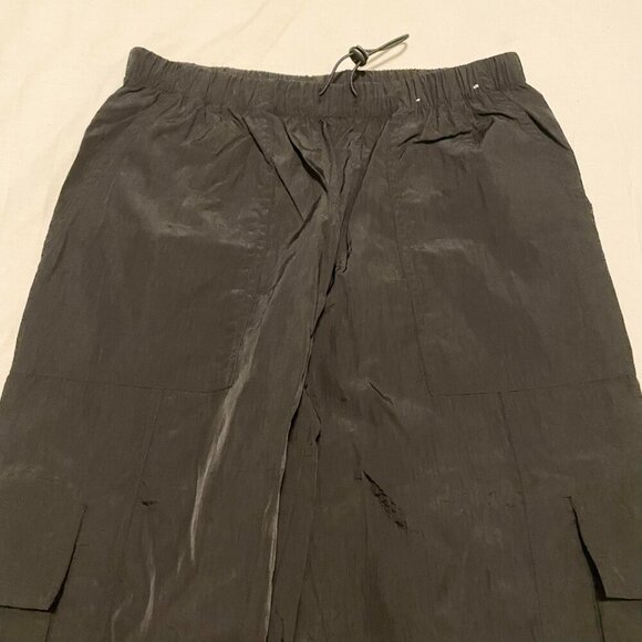 Bluenotes Denim Parachute Pants Black Nylon Womens Size Small - Picture 2 of 16